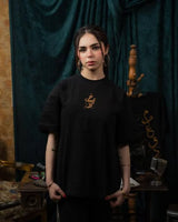 "متعقدهاش" Black Oversized Tee